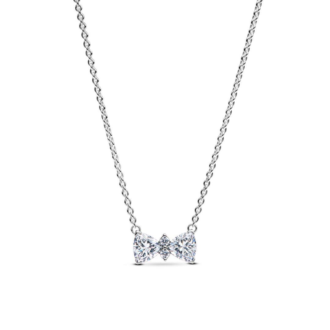 Pandora Timeless Sparkling Bow kaulakoru, hopea, 393509C01-45