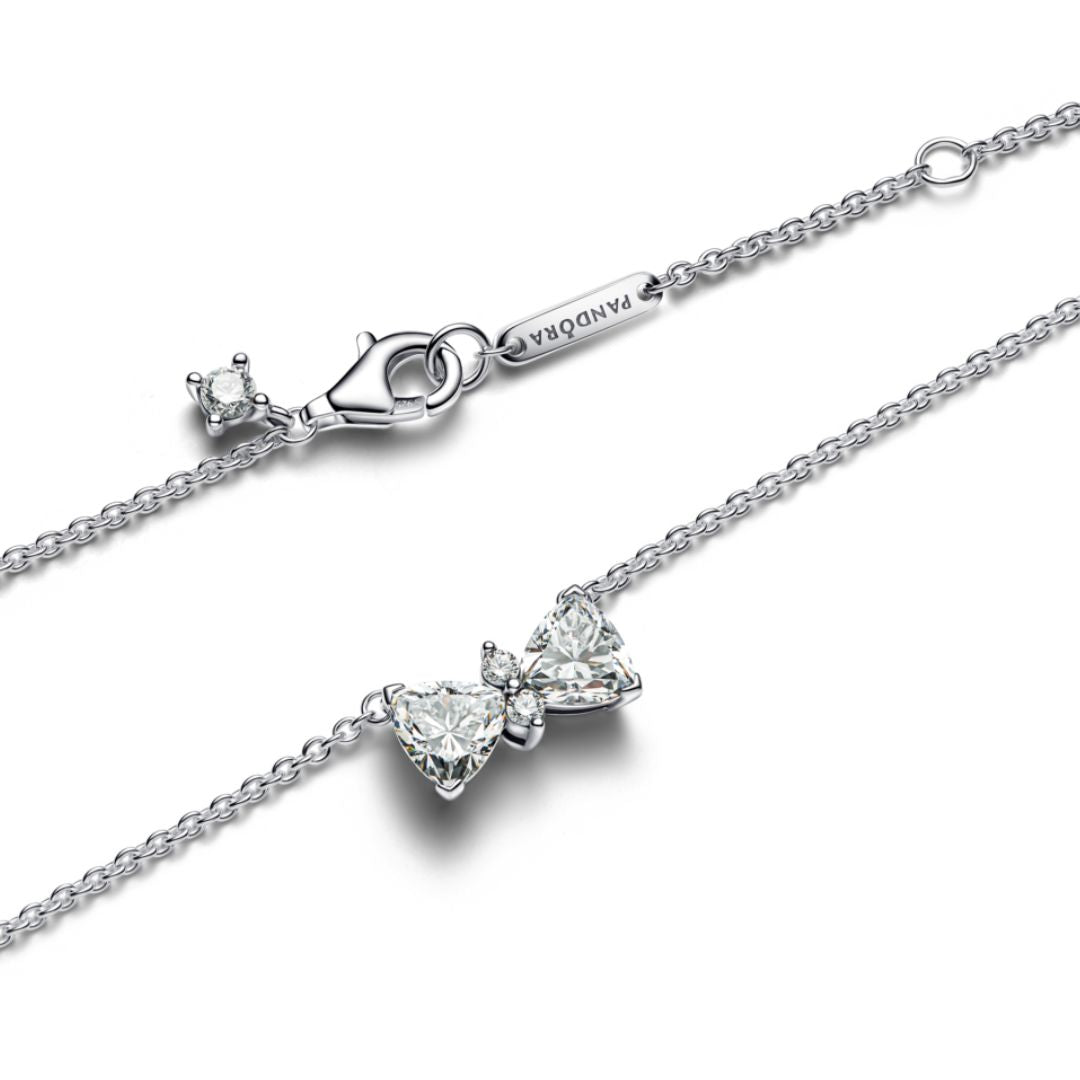 Pandora Timeless Sparkling Bow kaulakoru, hopea, 393509C01-45