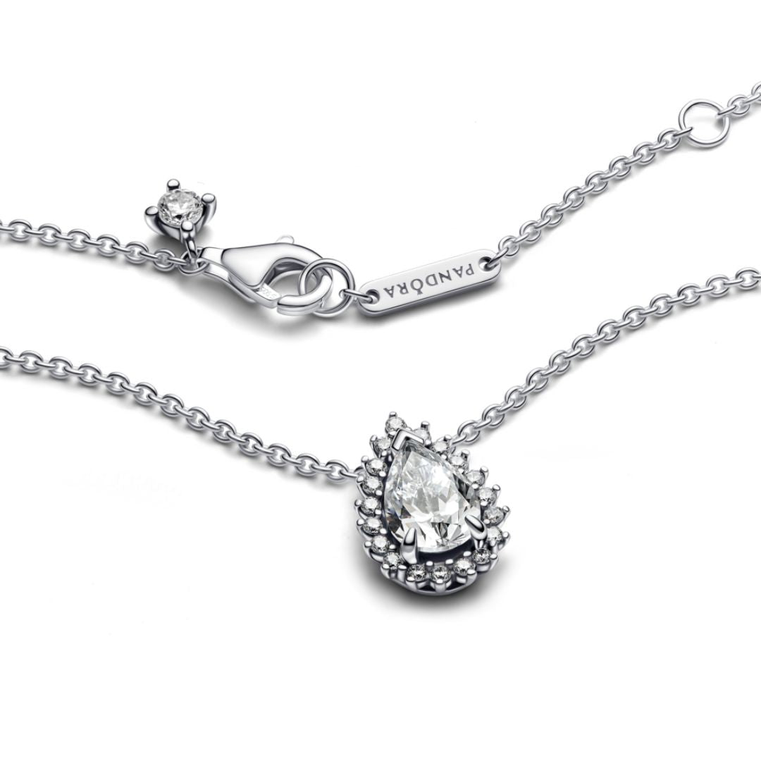 Pandora Timeless Sparkling Pear Halo kaulakoru, hopea, 392832C01-45