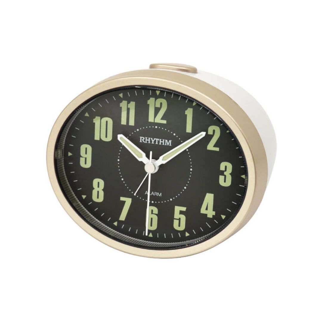 Rhythm Alarm Clock, Red Gold Color CRA859-NR13