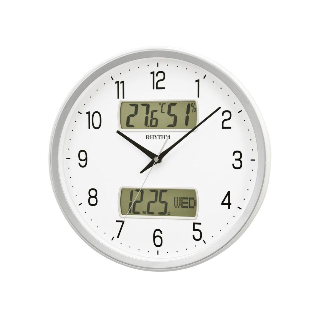 Rhythm Wall Clock, White CFG728-NR03