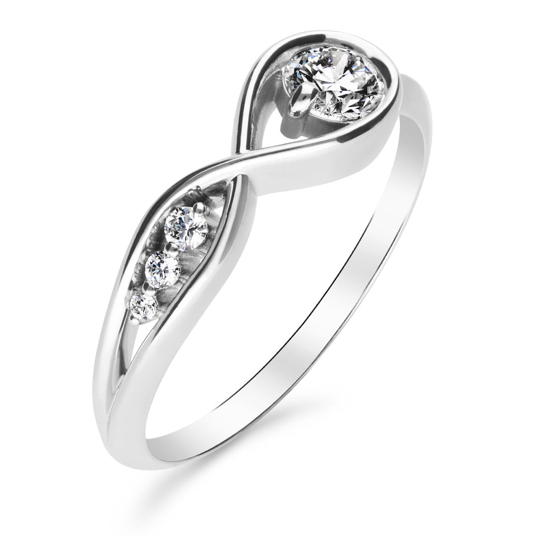 Silván Aina timanttisormus 0,46ct, 14K valkokultaa, Silván vihkisormukset