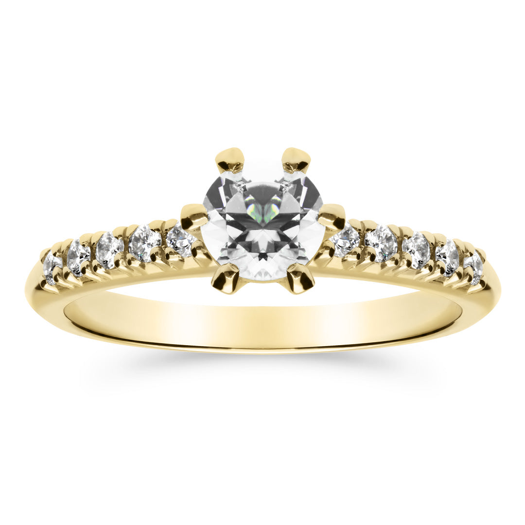 Silván Charlotte timanttisormus 0,40ct, 14K keltakultaa, Silván vihkisormukset