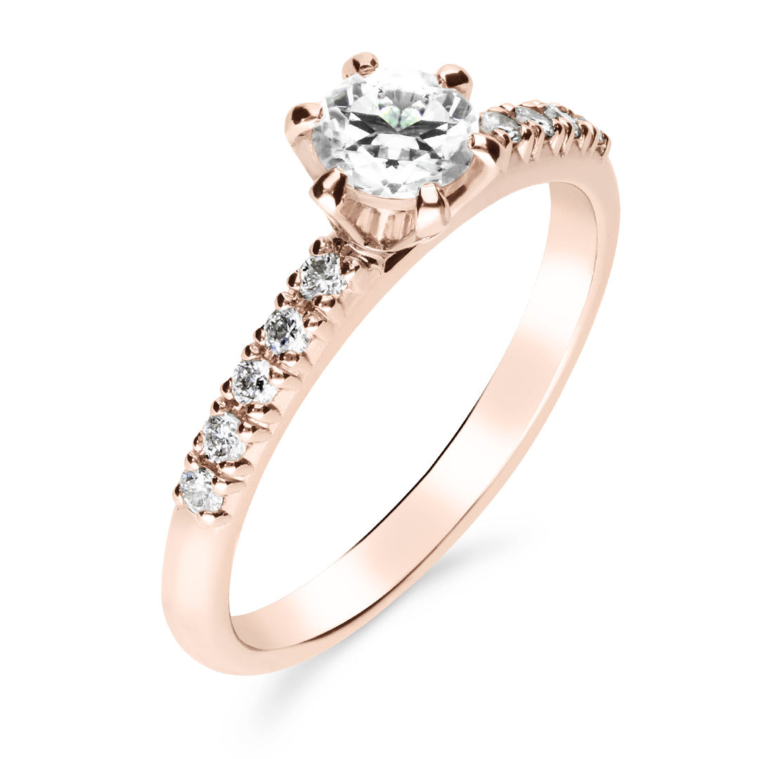 Silván Charlotte timanttisormus 0,40ct, 14K rosekultaa, Silván vihkisormukset