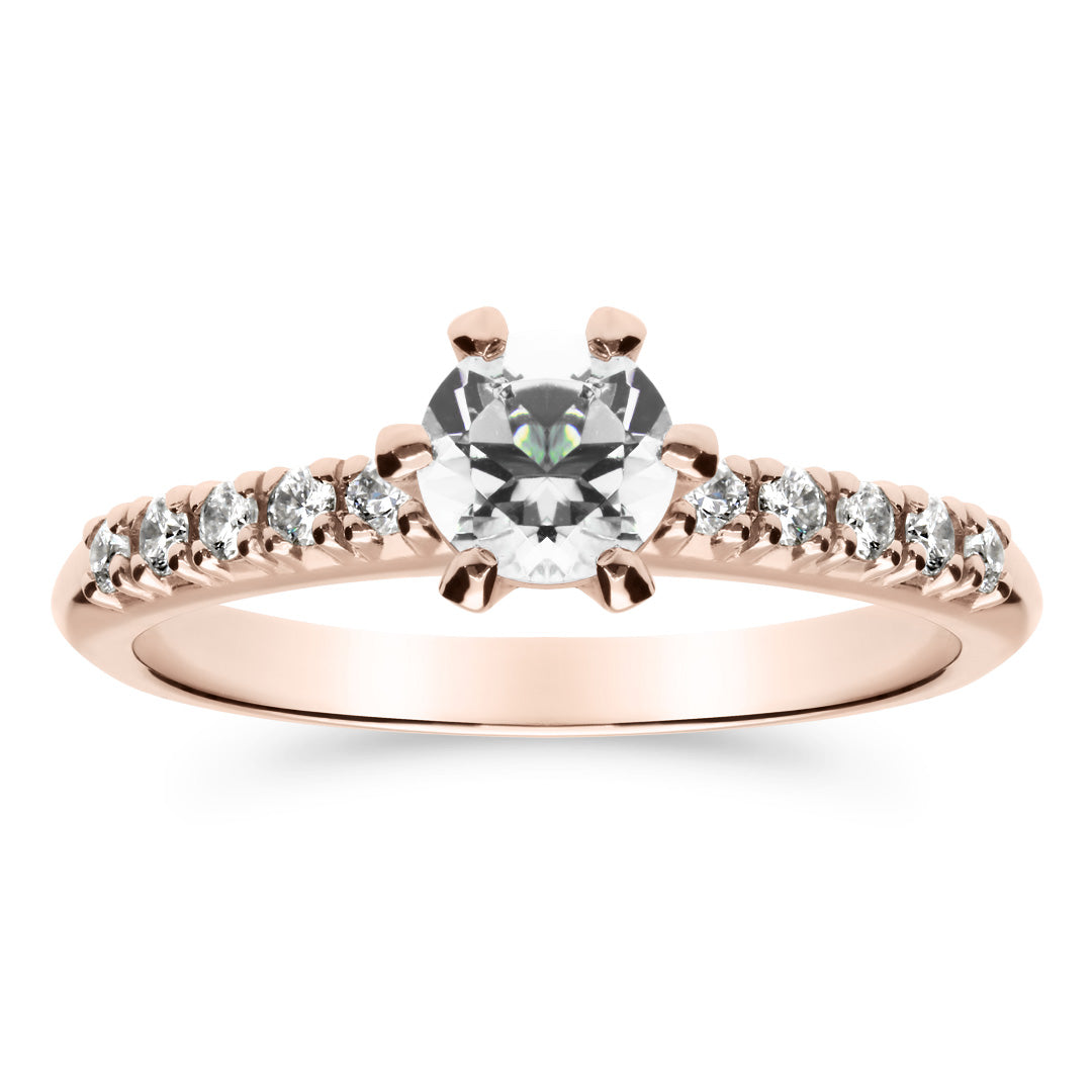 Silván Charlotte timanttisormus 0,40ct, 14K rosekultaa, Silván vihkisormukset