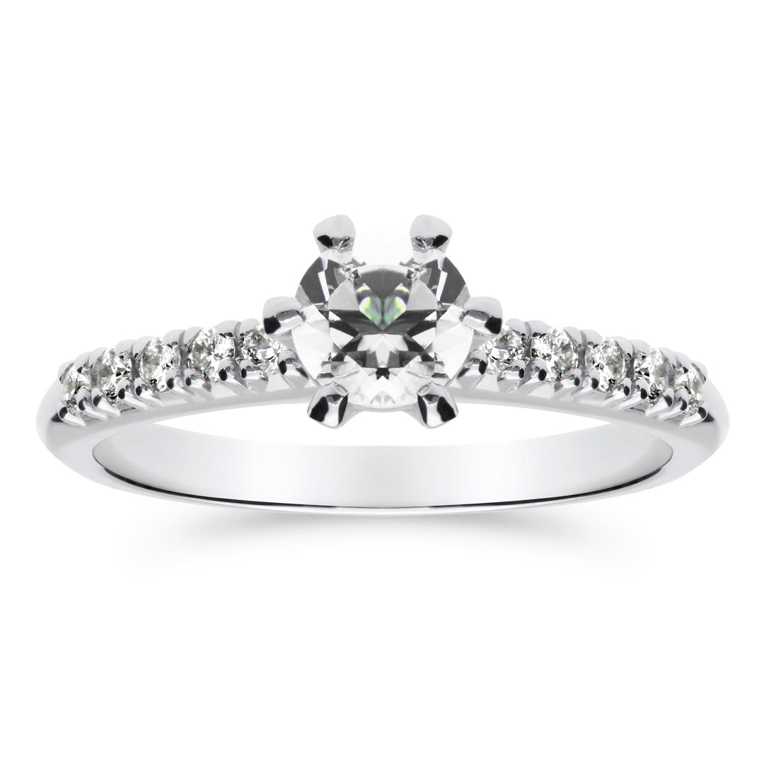 Silván Charlotte timanttisormus 0,40ct, 14K valkokultaa, Silván vihkisormukset