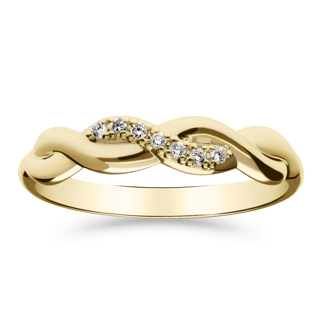 Silván Henrietta timanttisormus 0,05ct, 14K keltakultaa, Silván vihkisormukset