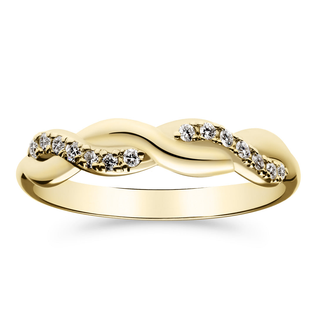 Silván Henrietta timanttisormus 0,10ct, 14K keltakultaa, Silván vihkisormukset