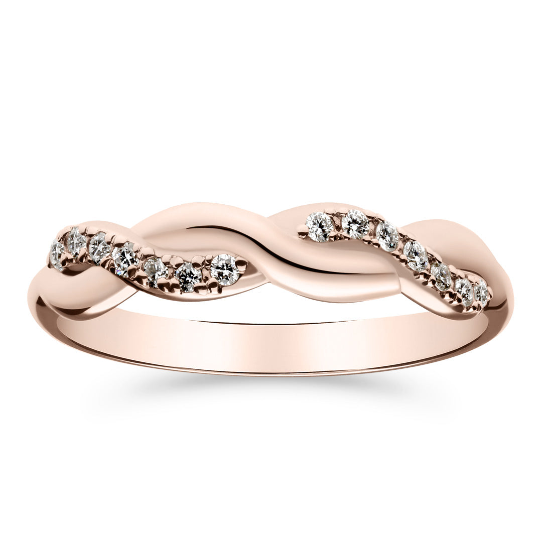 Silván Henrietta timanttisormus 0,10ct, 14K rosekultaa, Silván vihkisormukset