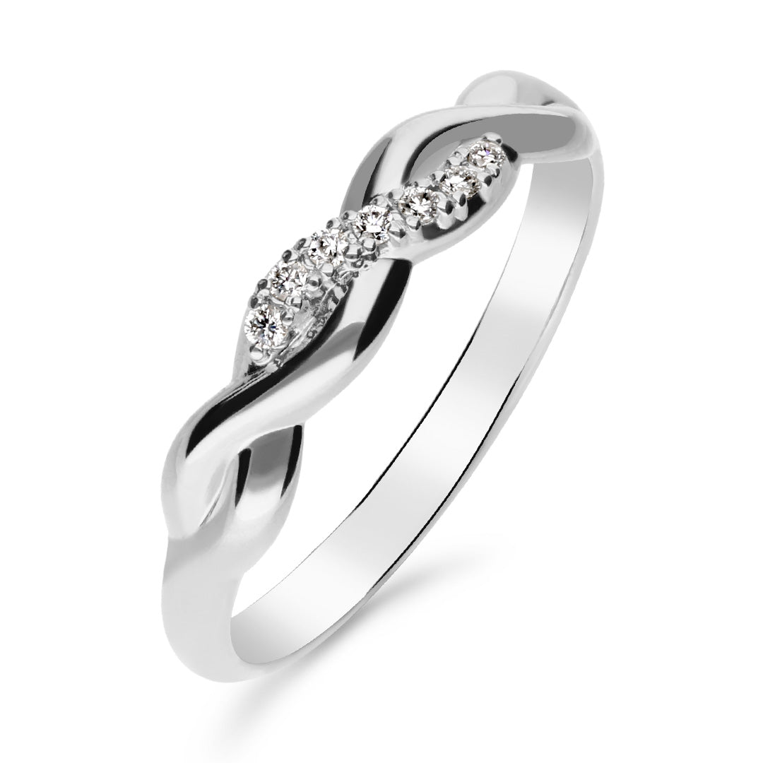 Silván Henrietta timanttisormus 0,05ct, 14K valkokultaa, Silván vihkisormukset