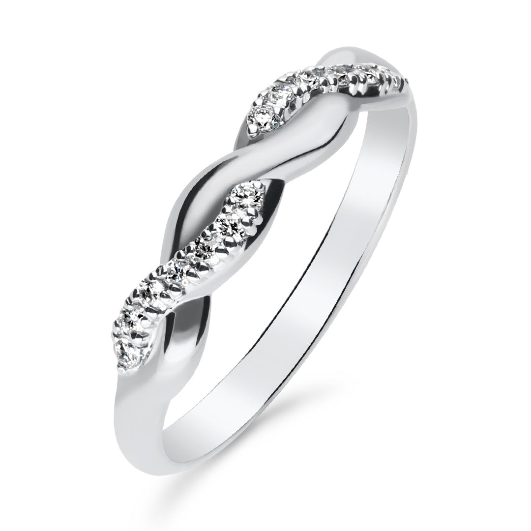 Silván Henrietta timanttisormus 0,10ct, 14K valkokultaa, Silván vihkisormukset