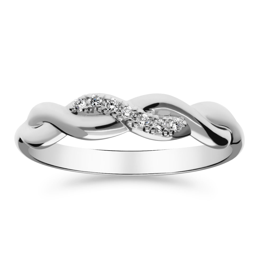 Silván Henrietta timanttisormus 0,05ct, 14K valkokultaa, Silván vihkisormukset