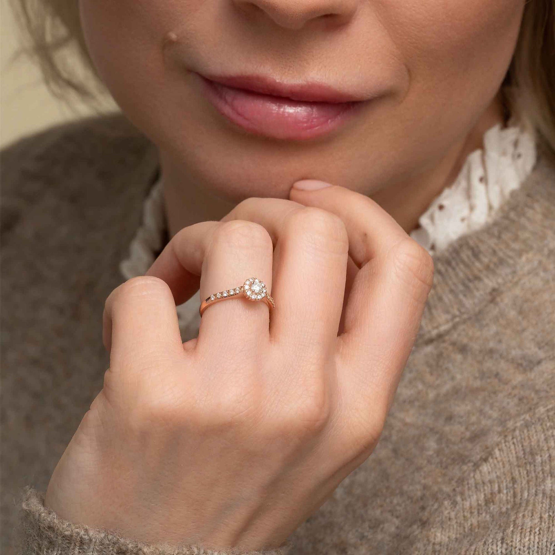Silván Lauriel timanttisormus 0,33ct, 14K rosekultaa, Silván vihkisormukset