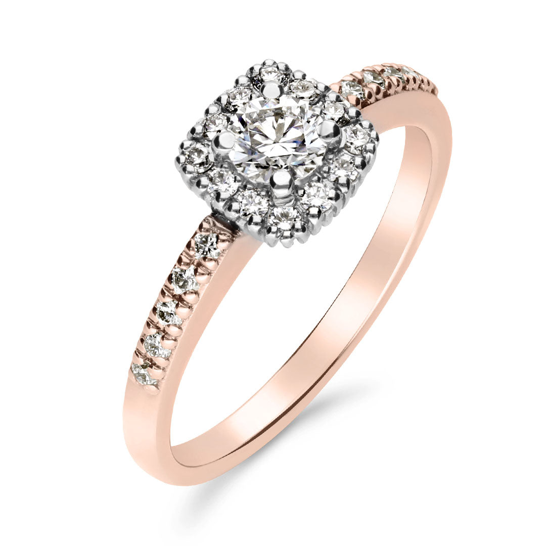 Silván Rosalie timanttisormus 0,47ct, 14K valko- ja rosekultaa, Silván vihkisormukset