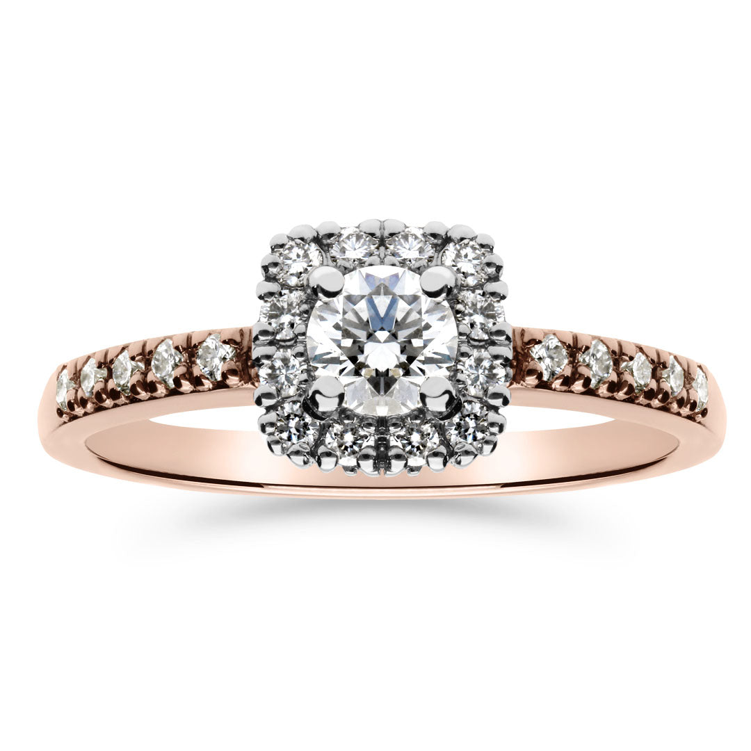 Silván Rosalie timanttisormus 0,47ct, 14K valko- ja rosekultaa, Silván vihkisormukset
