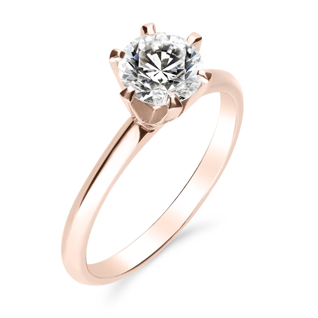 Silván Solitaire timanttisormus 1,02ct, 14K rosekultaa, Silván vihkisormukset