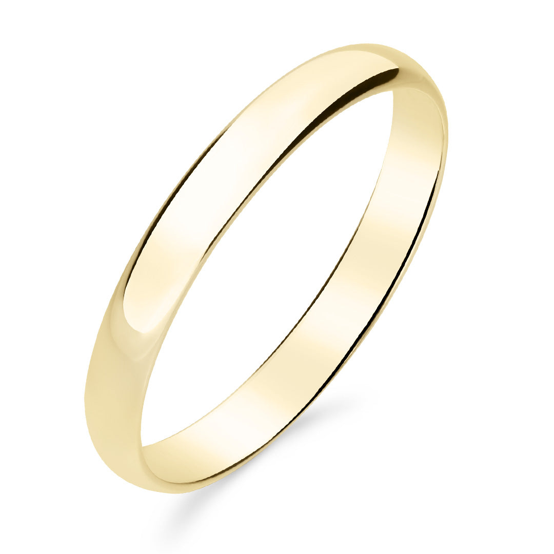 Silván kihlasormus 3mm puolipyöreä, 14K keltakultaa, Silván kihlasormukset - Silván - Laatukoru