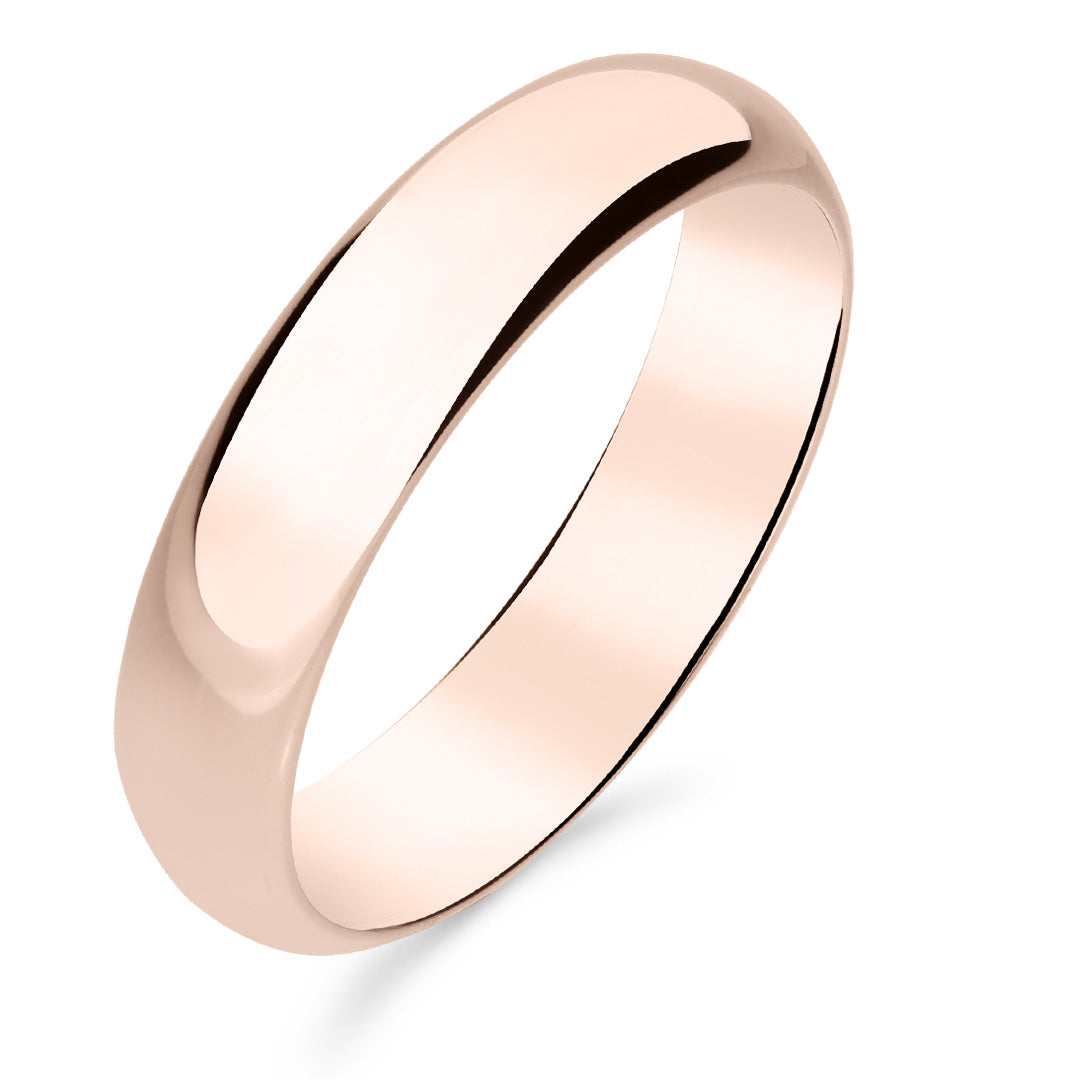 Silván kihlasormus 5mm puolipyöreä, 14K rosekultaa, Silván kihlasormukset