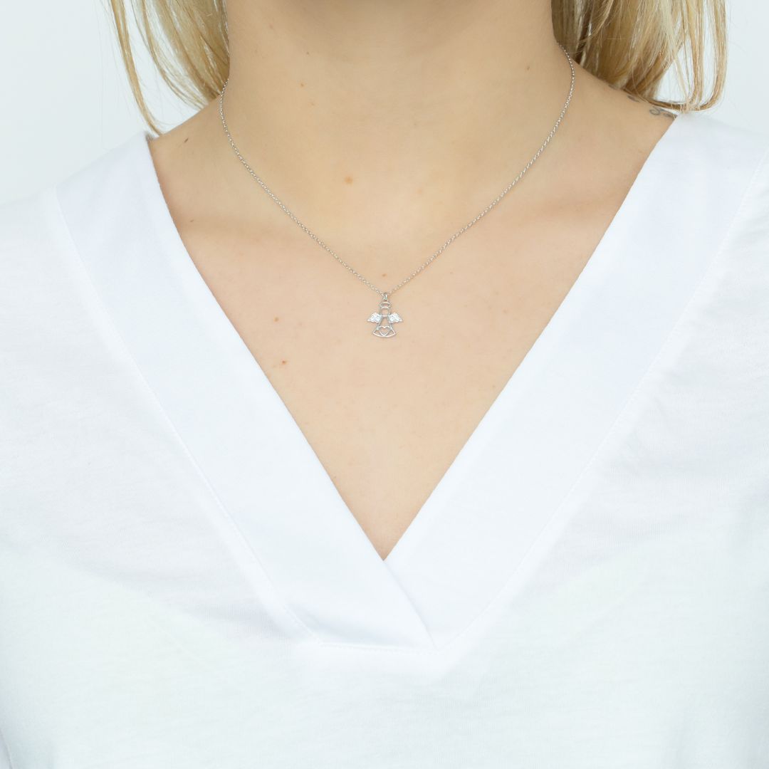 Stelle Pendant with Zircons, Silver, 0331HK4687