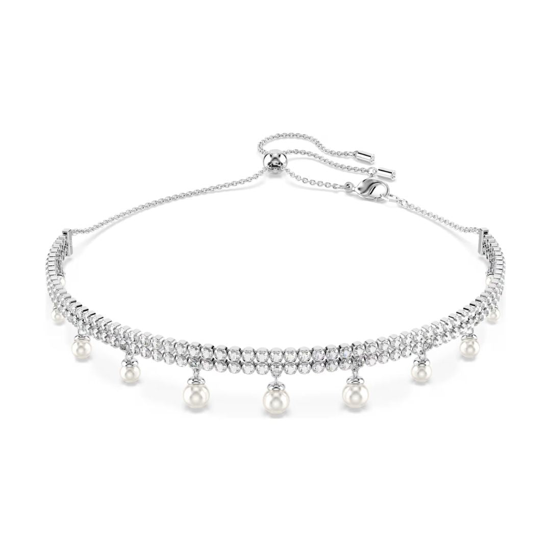 Swarovski x Ariana Grande Choker Necklace, light Metal