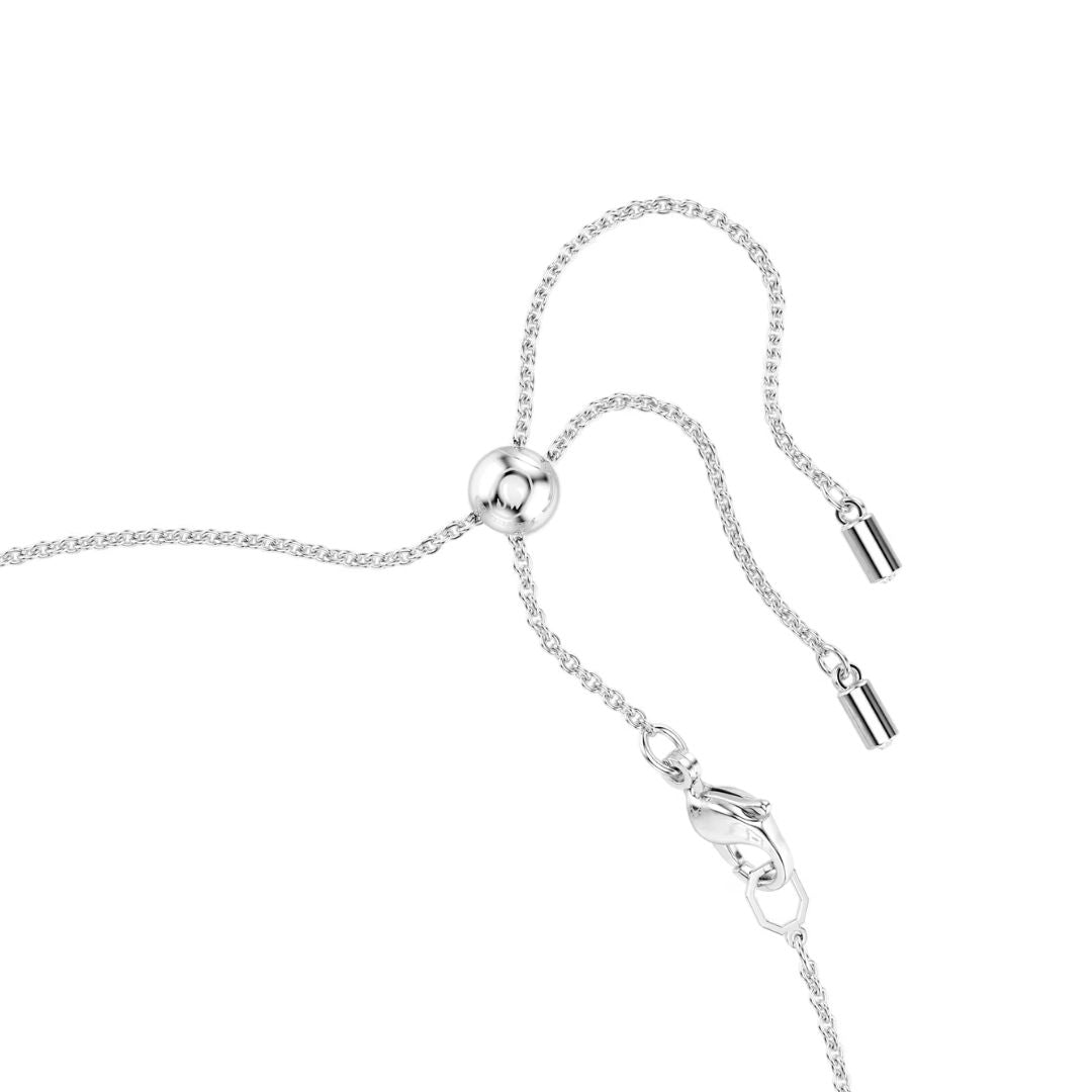 Swarovski x Ariana Grande Choker kaulakoru, vaalea metalli, kirkkaat kristallit ja valkoiset helmet, 5720865