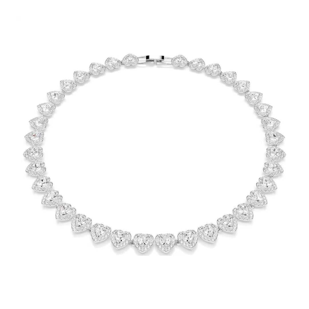 Swarovski x Ariana Grande Tennis Choker kaulakoru, vaalea metalli ja kirkkaat kristallit, 5720857
