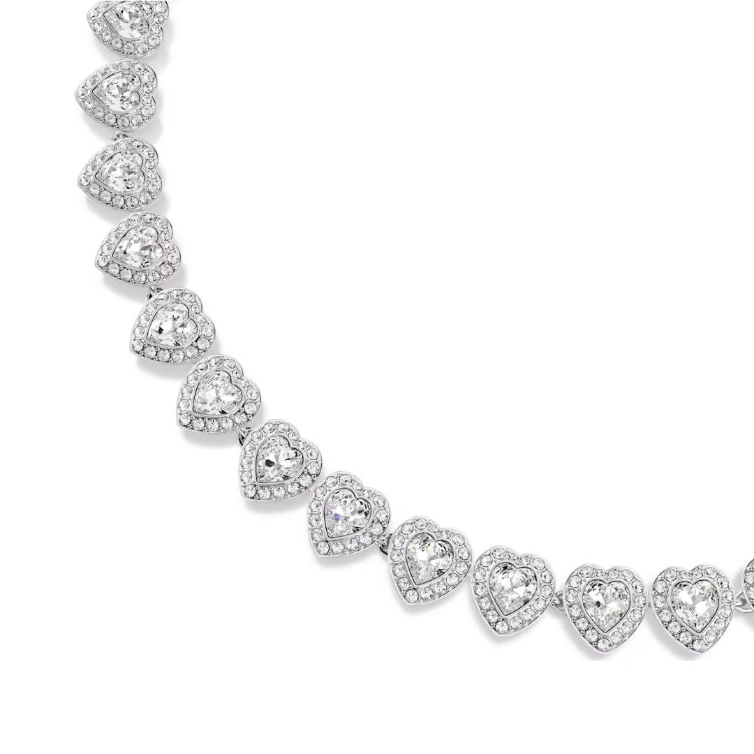 Swarovski x Ariana Grande Tennis Choker kaulakoru, vaalea metalli ja kirkkaat kristallit, 5720857