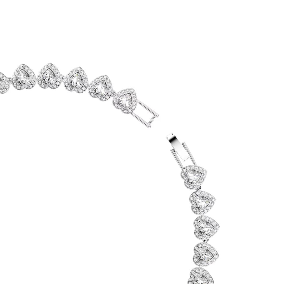 Swarovski x Ariana Grande Tennis Choker kaulakoru, vaalea metalli ja kirkkaat kristallit, 5720857