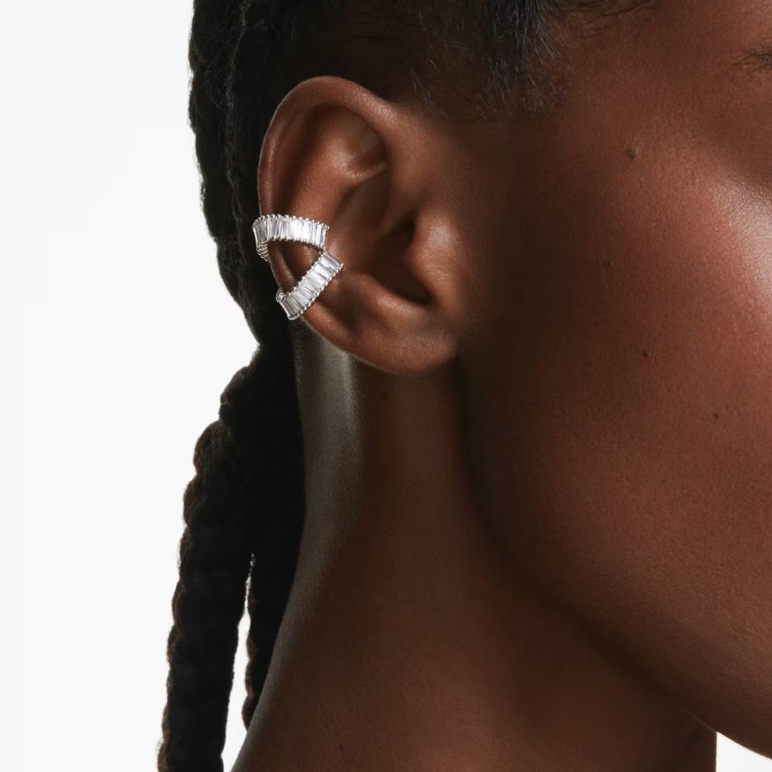 Swarovski x Ariana Grande ear cuff korvakorut, vaalea metalli ja kirkkaat kristallit 5720872
