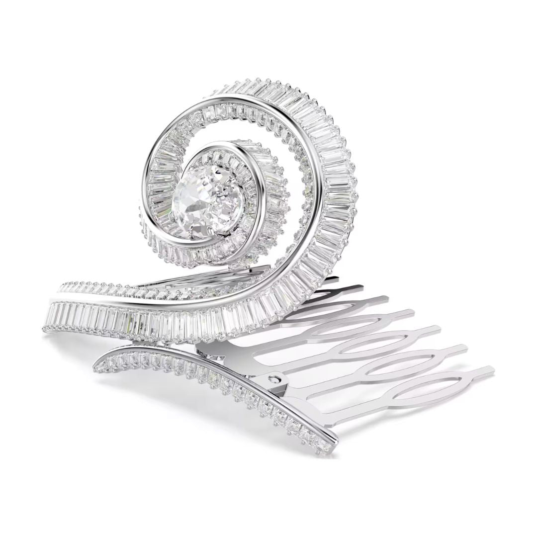 新規購入 Hair Grande Ariana x Swarovski Clip, Metal Plated Rhodium ヘアアクセサリー