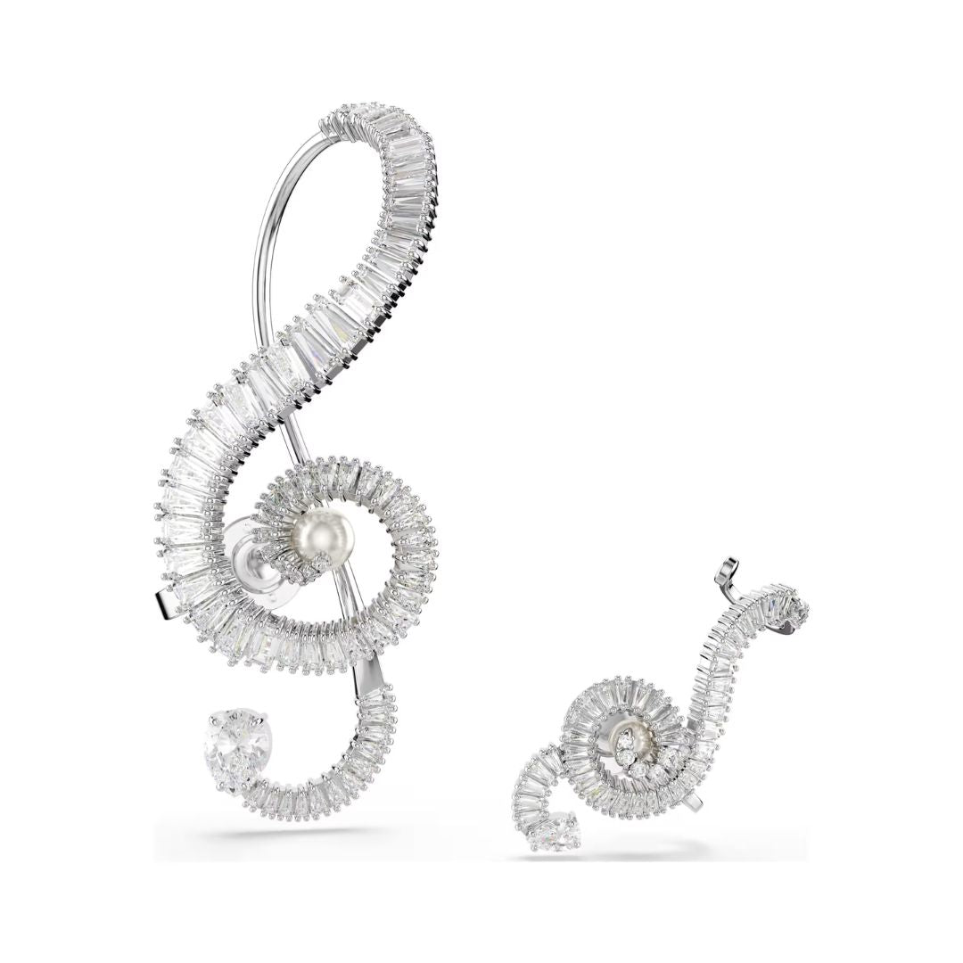 Swarovski x Ariana Grande klipsikorvakorut, vaalea metalli ja kirkkaat kristallit, 5720866