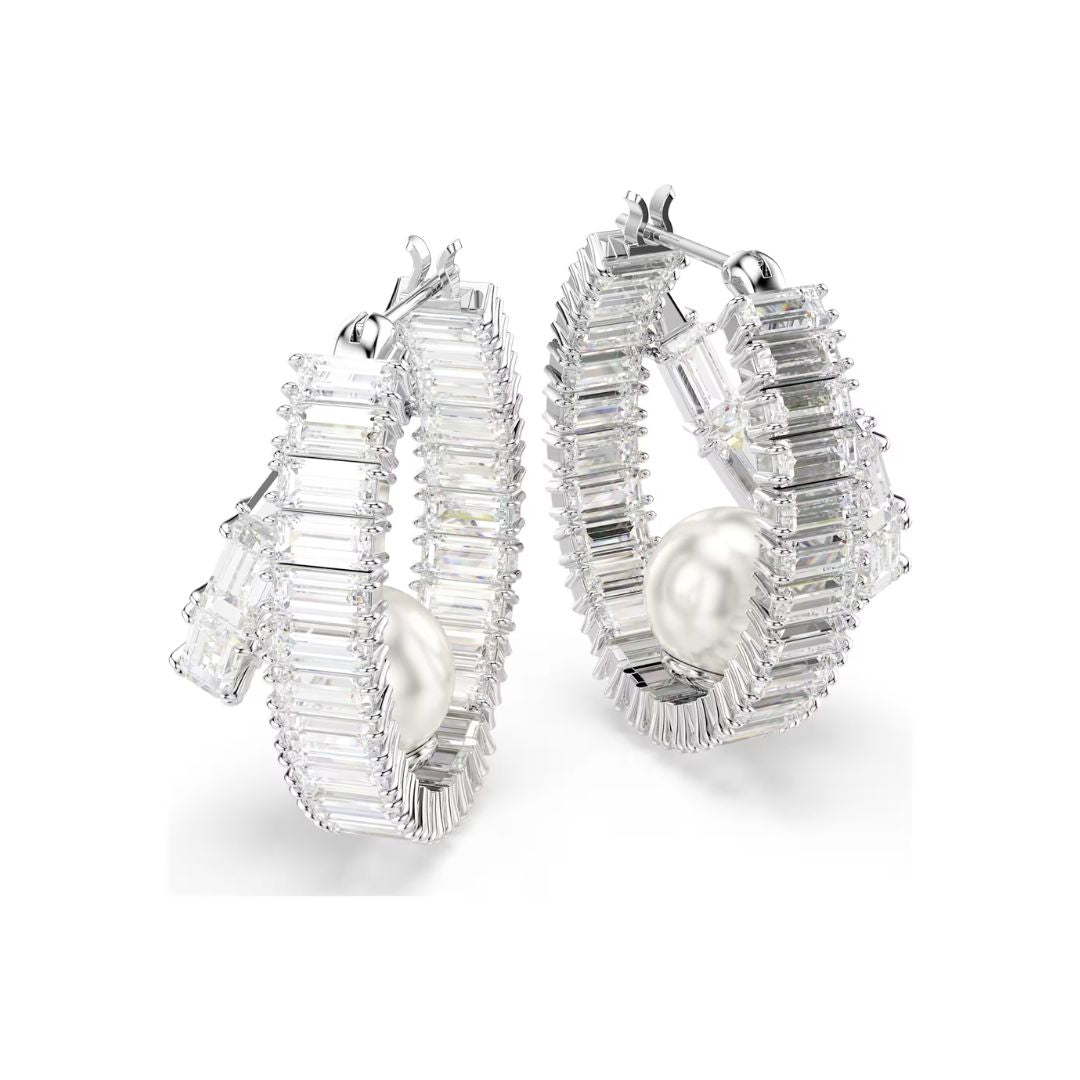 Swarovski x Ariana Grande rengaskorvakorut, vaalea metalli ja kirkkaat kristallit 5720868