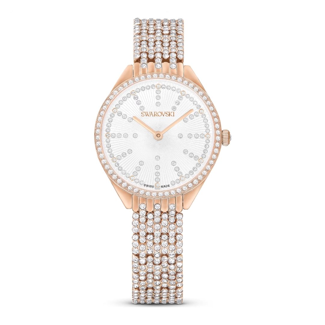 Swarovski Attract Watch, Rose Gold-Tone and White Crystals, 5644053