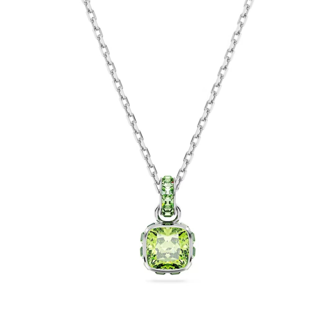 Swarovski Birthstone August riipus, vaalea metalli ja vihreät kristallit 5651706