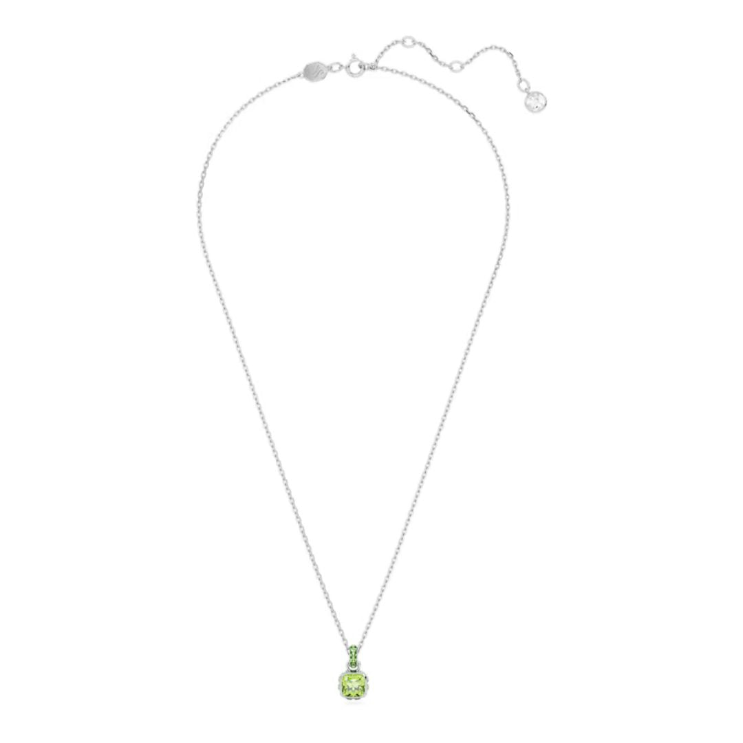 Swarovski Birthstone August riipus, vaalea metalli ja vihreät kristallit 5651706