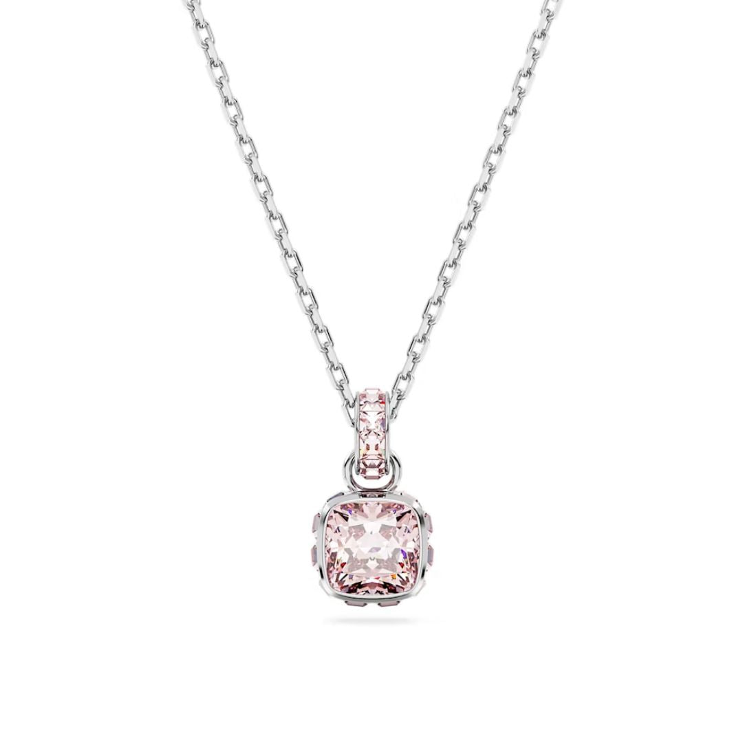 Swarovski Birthstone June riipus, vaalea metalli ja vaaleanpunaiset kristallit 5652044