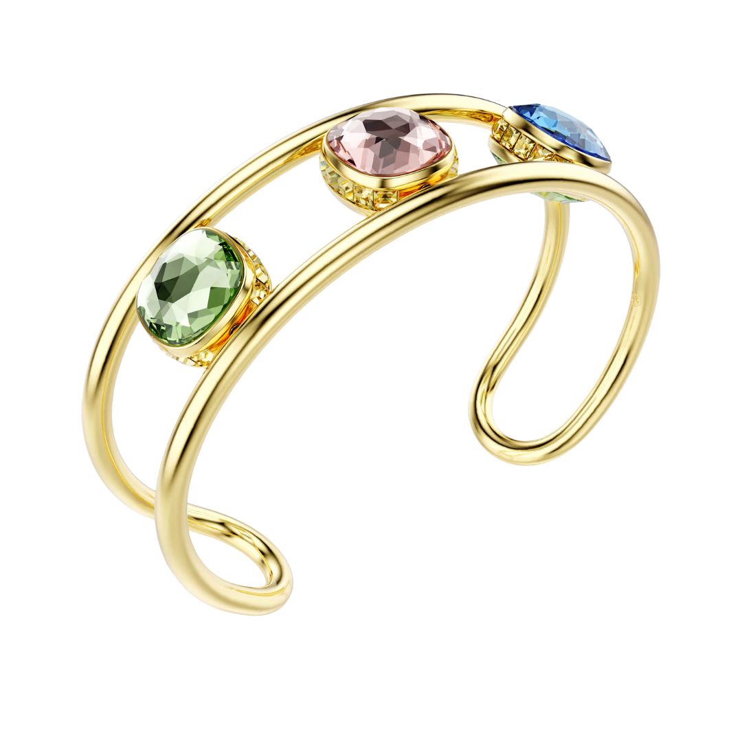 Swarovski Chroma rannekoru, keltakullanväri ja eriväriset kristallit