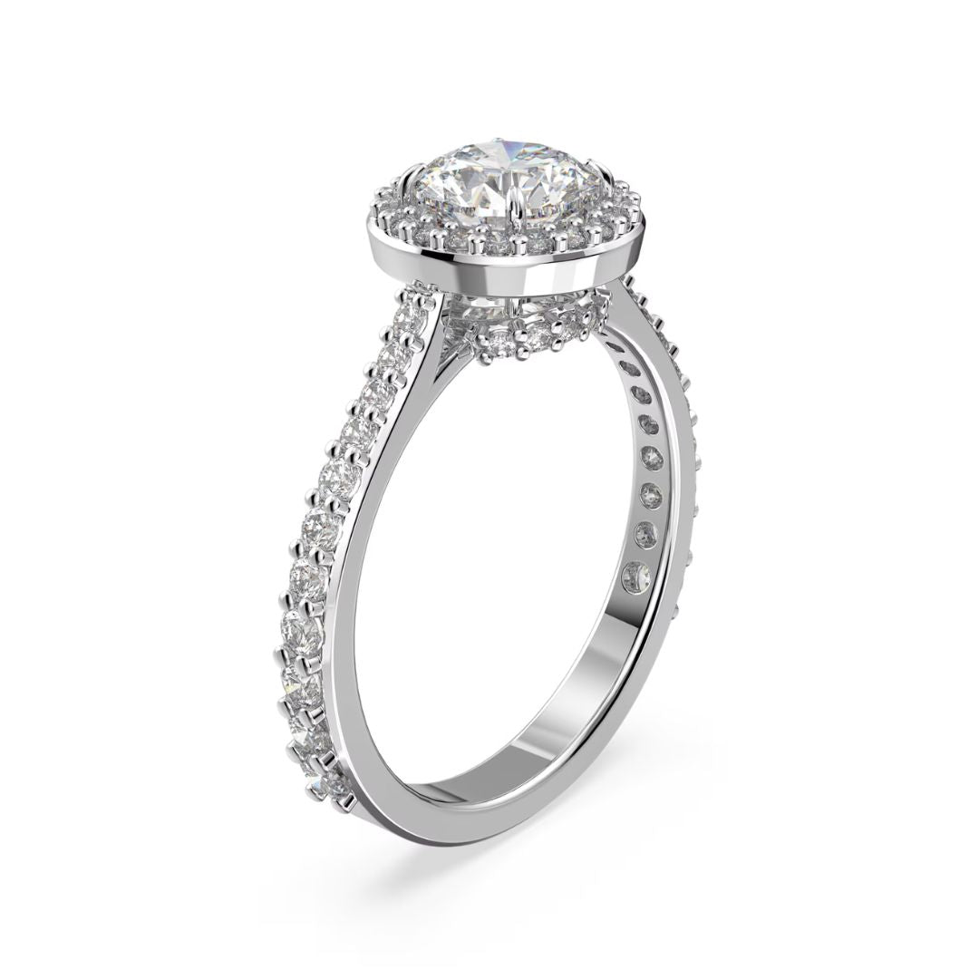 Swarovski Constella cocktail sormus, vaalea metalli ja kirkkaat kristallit, 5642625