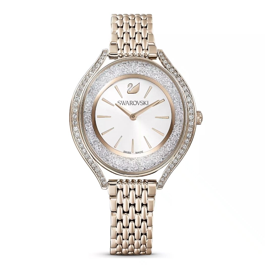 Swarovski Crystalline aura Watch, Champagne Gold-Tone and White Crysta