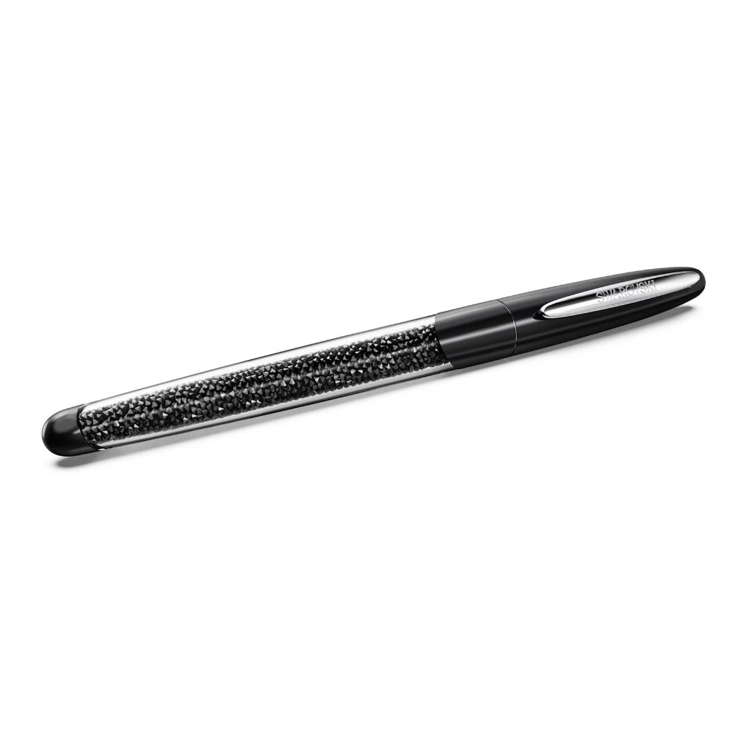 Swarovski Crystalline Rollerball Pen, Black Lacquer and Black Crystals
