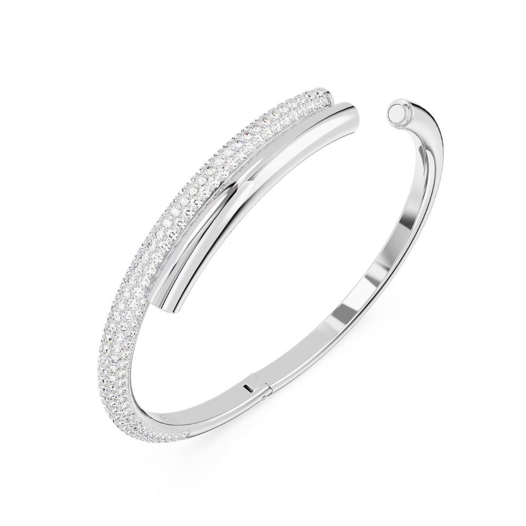 Swarovski Dextera rannerengas, vaalea metalli ja kirkkaat kristallit 5670252