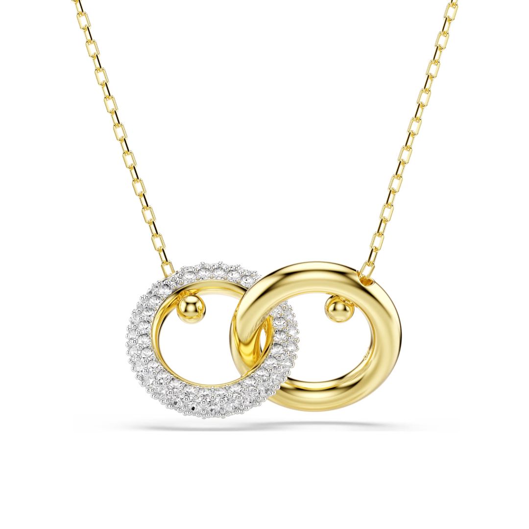 Swarovski Dextera Pendant, Gold Finish and White Crystals, 5668820