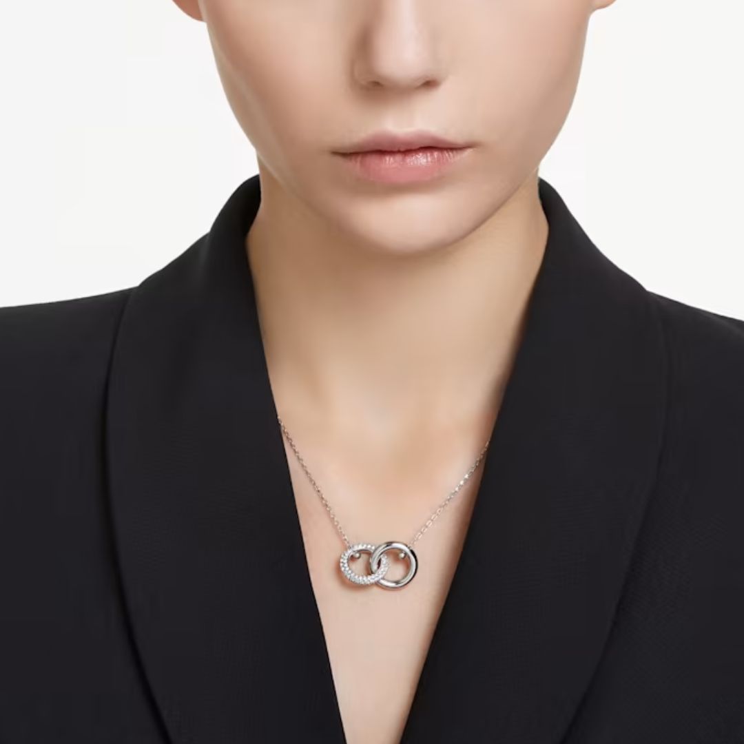 Swarovski Dextera riipus, vaalea metalli ja kirkkaat kristallit 5670251