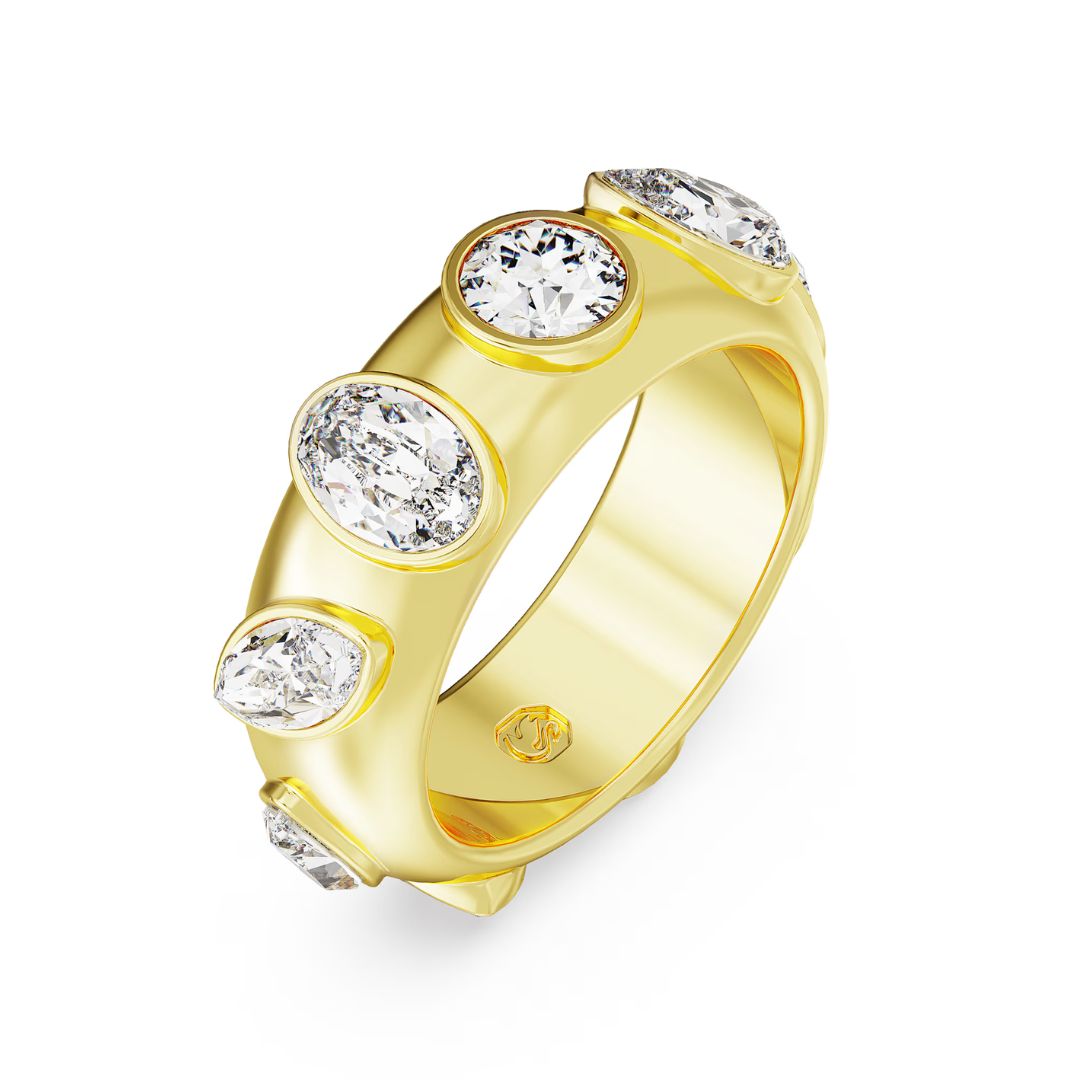 Swarovski Dextera sormus, keltakullanväri ja kirkkaat kristallit, 5665483
