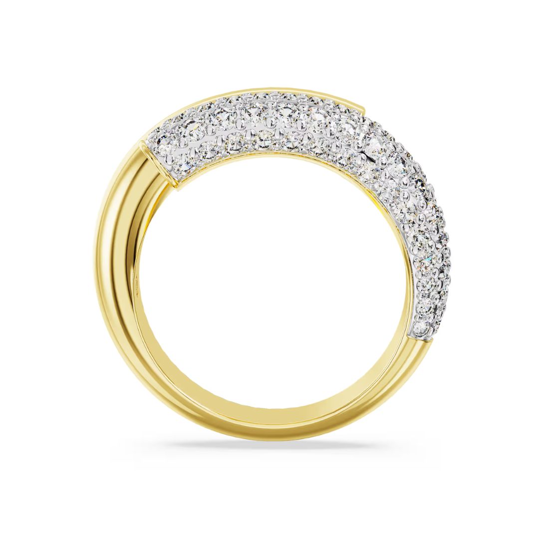 Swarovski Dextera sormus, keltakullanväri ja kirkkaat kristallit