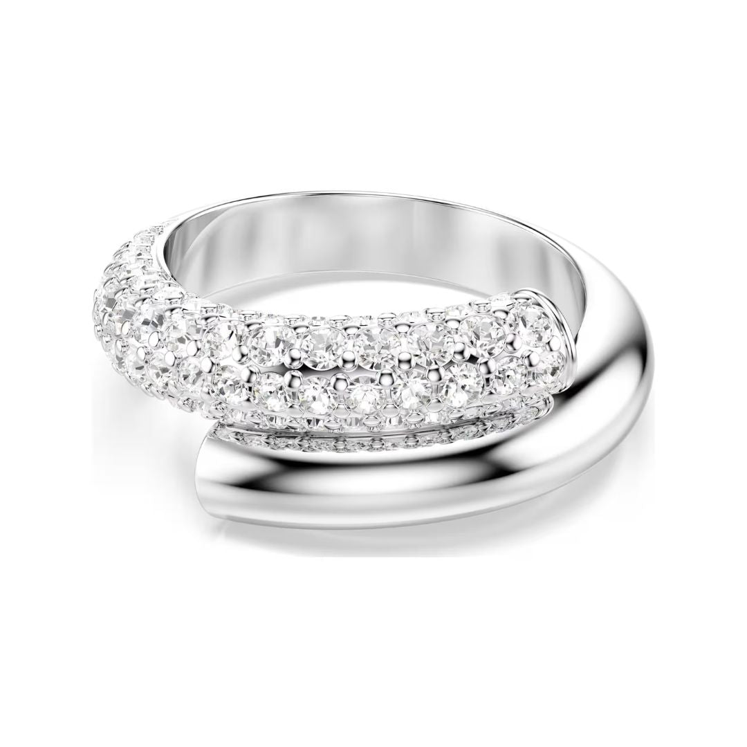 Swarovski Dextera sormus, vaalea metalli ja kirkkaat kristallit, 5695938