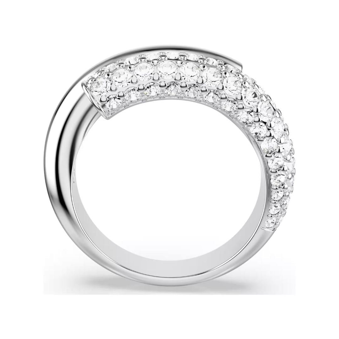 Swarovski Dextera sormus, vaalea metalli ja kirkkaat kristallit, 5695938