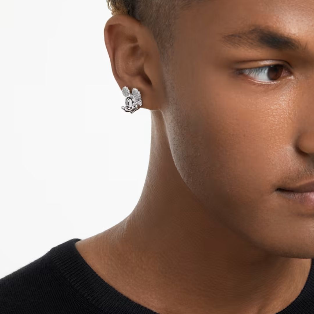 Swarovski Disney Mickey Mouse korvakorut, vaalea metalli ja kirkkaat kristallit, 5668781