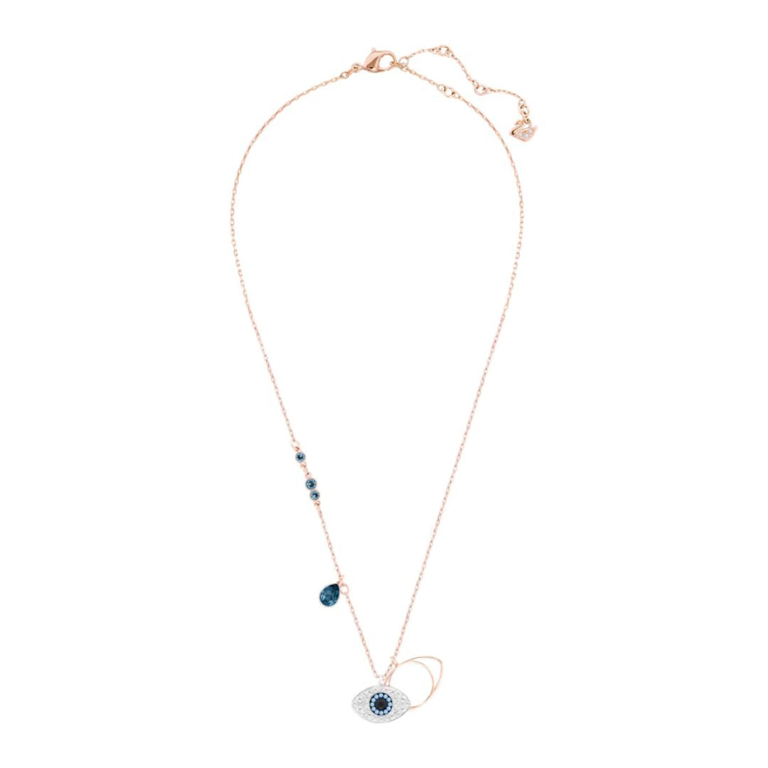 Swarovski Evil Eye riipus, ruusukullan värinen ja siniset kristallit 5172560
