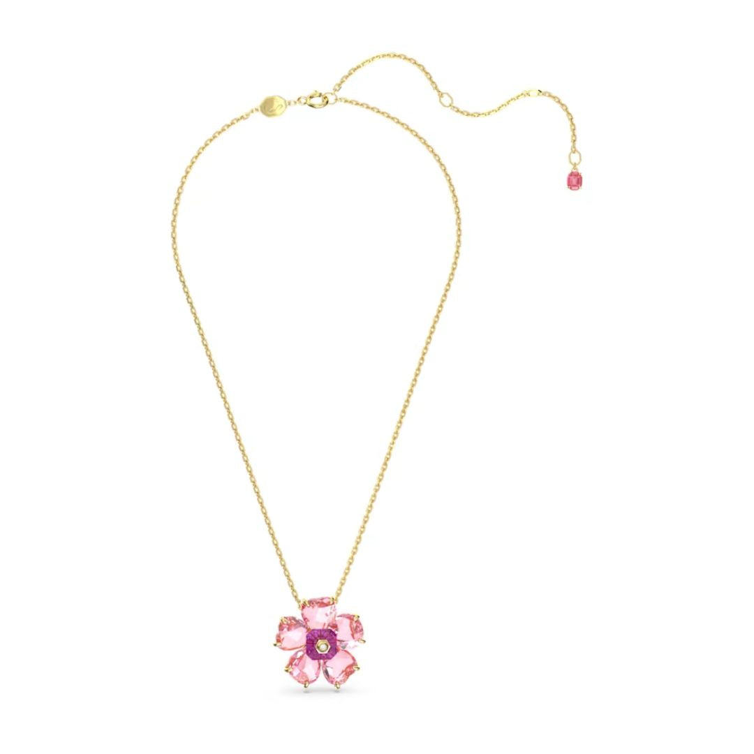 Swarovski Florere Flower kaulakoru, keltakullanväri ja pinkit kristallit, 5650569
